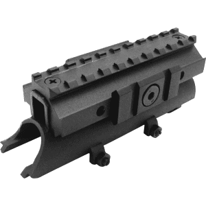 NcStar MTSKS TriRail Receiver Cover SKS Rifle Weaver 4.80 Long Black Anodized SeeThru Aluminum