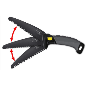 Hawk 11 Adjustable Pruning Hand Saw  Includes Sheath (Black/Gray)
