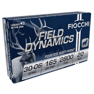 Fiocchi Field Dynamics 30-06 Springfield 165 Grain Pointed Soft Point (Box)