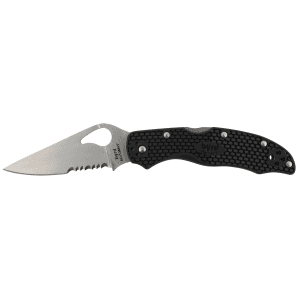 Spyderco BY01PSBK2 Byrd Harrier 2 Lightweight 3.36 Folding Part Serrated Knife BY01PSBK2