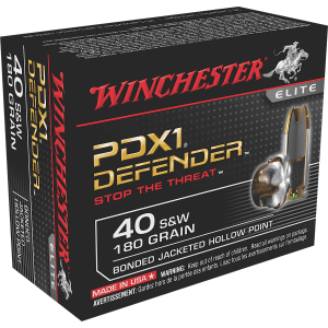 Winchester Defender 40 S&W 180 Grain Bonded JHP S40SWPDB1 (Box)