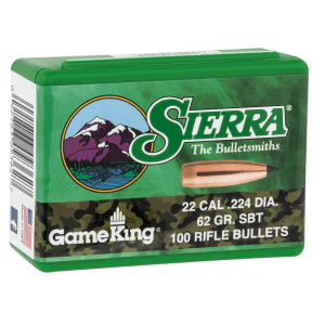 Sierra GameKing .224 62gr Spitzer Boat Tail 100ct