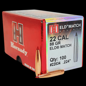 Hornady ELD Match 22 Caliber 88 Gr Extremely Low Drag-Match