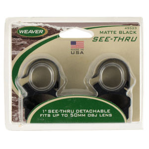 Weaver Mounts See-thru Detachable  Weav 49523  1in See Thru Rings  Det Mat