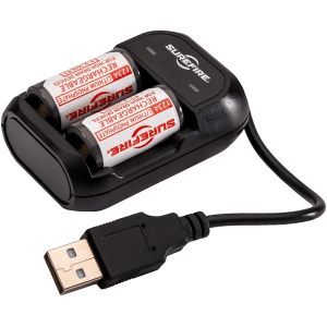SureFire ACDC Wall Charger Kit CR123A Rechargeable