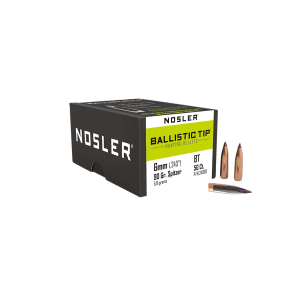 Nosler 6mm 90gr Ballistic Tip Hunting Projectiles 50 Box