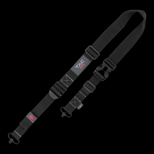 Black Double Point Rifle Sling with QD Swivels