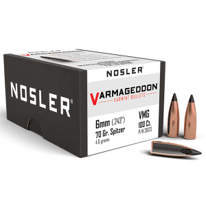 Nosler Varmageddon 6mm 70 Gr Flat Base Tipped
