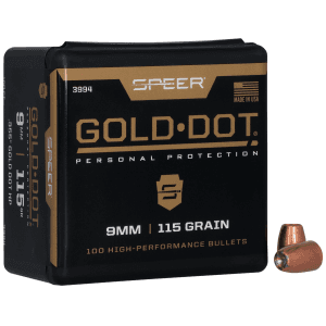 Speer Gold Dot 9mm 115gr Hollow Point 100ct