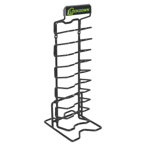 Lockdown Black Steel AR-15 Magazine Rack 10 Slots Universal