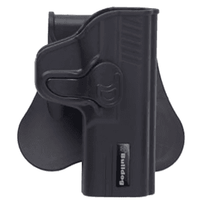 Bulldog Rapid Release Black Polymer Right Hand Paddle Mounted Handgun Holster RRSWMPSEZ