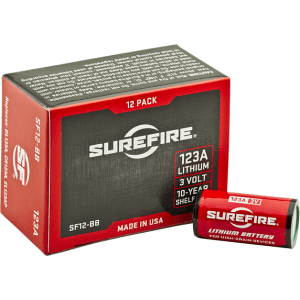 SureFire High Performance Lithium Batteries RedBlack
