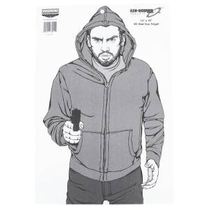Birchwood Casey EZE-Scorer Bad Guy Silhouette Targets  100 Pack (Black/White)