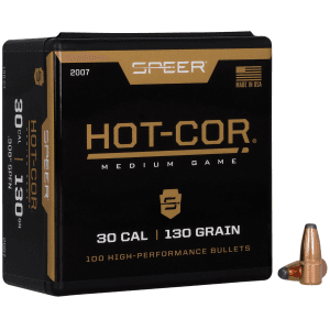 Speer 30 Cal 130gr Soft Point Flat Nose Hunting Projectiles