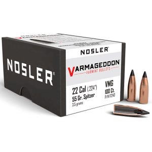 Nosler Varmageddon 22 Cal 55gr Flat Base Tipped 100ct