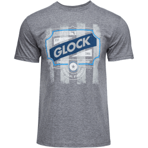 Glock Men's Blue Line Logo T-Shirt  Size 3XL (Gray)