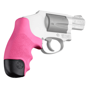 Hogue OverMolded Tamer Pink Grip for SW J Frame Centennial
