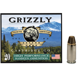 Grizzly 9mm 124gr FMJFP +P Deer Ammo  (Box)