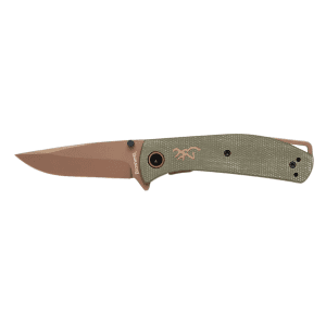 Browning Trailside Folding Knife 3 D2 Blade (Green Micarta  Boxed)