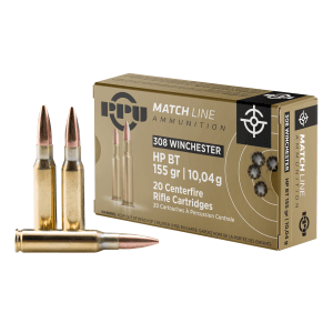 PPU Match 308 Win 155 Gr HPBT 20 Rounds (Box)