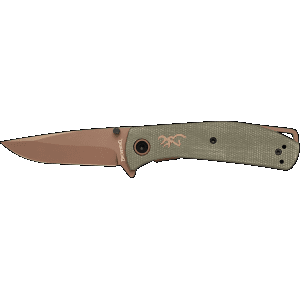 Browning Trailside Folding Knife 3 D2 Blade (Green Micarta)