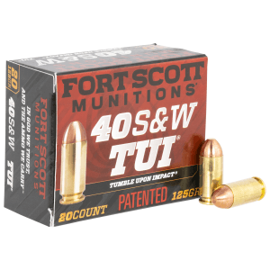 Fort Scott Munitions Tumble Upon Impact 40 S&W 125 Grain Solid Copper Spun 400125SCV (Box)