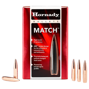 Hornady Match 22 Caliber 75 Gr Hollow Point Boat Tail Match