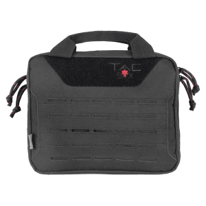 Tac Six Black Lockable Double Handgun 600D Polyester Gun Case with Zipper 10814