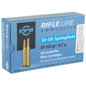 PPU Standard Rifle 30-06 Springfield 150 Gr Soft Point (Box)