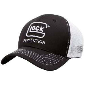 Glock Mesh Snapback Trucker Hat  Adjustable (Black/White)