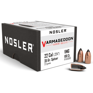 Nosler 22 Cal Varmageddon 35gr Flat Base Tipped 100ct