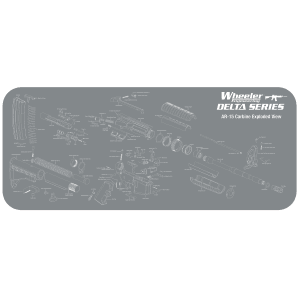 Wheeler 156824 AR15 Maintenance Mat Delta Neoprene Top wRubber Back Gray wWhite Logo  Picture 47 L x 20 W