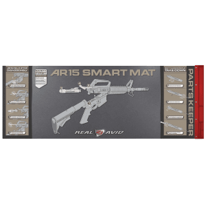 Real Avid AVAR15SM AR15 Smart Mat BlackRed 43 x 16 AR15 Diagram Illustration