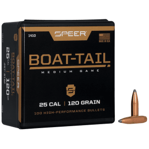 Speer 25 Cal 120gr Jacketed Soft Point Boat Tail 100/Box