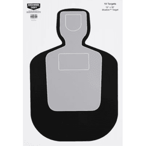 Birchwood Casey EZE-Scorer 12x18 Silhouette Shadow Targets  100 Pack (Black/White)