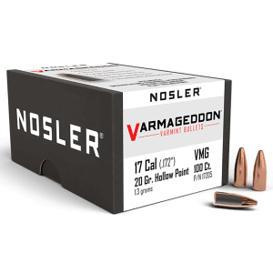 Nosler Varmageddon 17 Caliber 20 Gr Flat Base Hollow Point