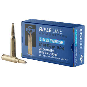 PPU Metric Rifle 6.5x55 Swedish 139 Gr Soft Point Boat Tail (Box)