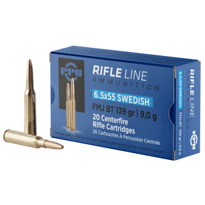 PPU Metric Rifle 6.5x55 Swedish 139 Gr FMJ BT 20 Rounds (Box)