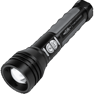 Police Security Flashlights Twin Power Black 600 Lumen Flashlight