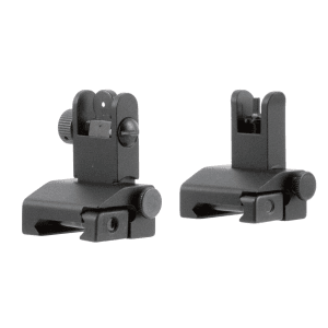 TacFire Pop Up Iron Sights Spring Loaded Flip Up AR-15 Black