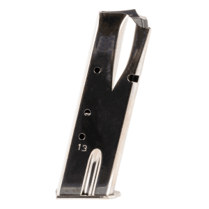 MecGar Standard 13rd 9mm Nickel Mag for Browning