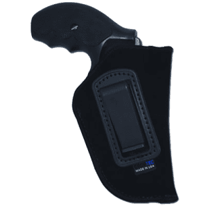 Grovtec Us Inc Inside The Pants Black Smooth Suede Right Pistol Inside-The-Waistband Belt Clip Holster GTHL14101R