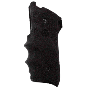 Hogue Black Rubber Grip with Finger Grooves for Ruger MK II III