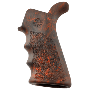 Hogue Red Lava Rubber AR-15 Grip with Beavertail