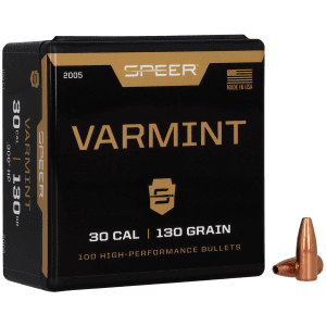 Speer Varmint .30 Cal 130gr Hollow Point Projectiles 100ct