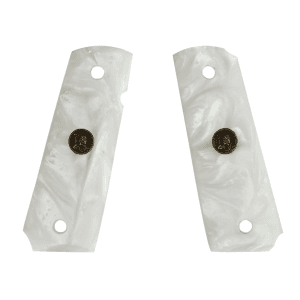 Pachmayr White Pearl Custom Grips for 1911 with Ambi Safety