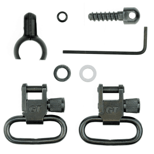GrovTec US Inc Black Steel Barrel Band Swivel Set 1 inch