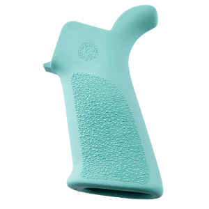 Hogue OverMolded Pistol Grip Aqua Blue Rubber Cobblestone