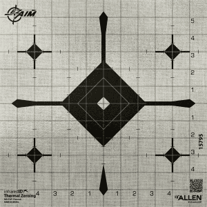 EZAim 12x12 Gray Thermal ID Bullseye Paper Targets