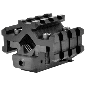 NcStar Tri-Rail Universal Barrel Mount Black Red Laser